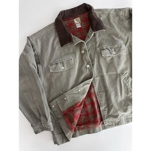 Vtg Marlboro Jacket XLarge Chore Rancher Blanket Lined Leather Collar Western